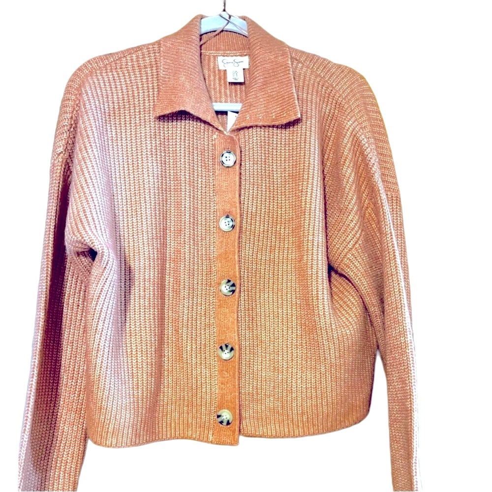 Jessica Simpson Rose-Colored Cardigan, Size Medium, NWT